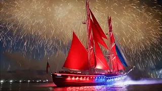 Алые паруса 2023! Самые красивые моменты шоу! Салют. Scarlet Sails.