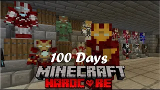 I Survived 100 Days as Iron man in Minecraft Hardcore