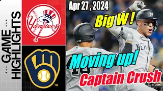 New York Yankees vs Milwaukee Brewers [Unbelievable Yankees - 5 Homers 15 Scores | Big Win 😎]