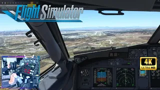 MSFS2020 | APPROACH & LANDING 🛬 STUNNING Madrid! | FS2CREW | PMDG BOEING 737 |