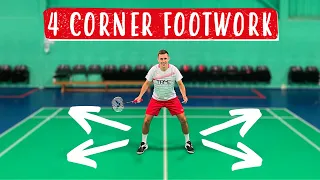 4 Corner Footwork - A Step-By-Step Badminton Tutorial!