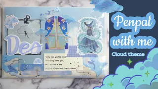 ☁💙 CLOUD THEME penpal with me feat. Stickii Club | NO talking 💙⛅