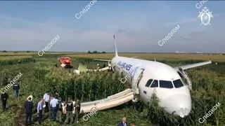 Russische Piloten nach Notlandung in Maisfeld als Helden gefeiert | AFP