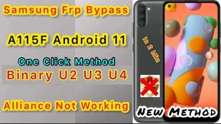 Samsung A115f U2 U3 U4 Frp Bypass Android 11|Samsung A11 FRP/Google Bypass/Alliance X Shild Not Work