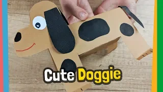 How to make paper Dog - easy craft for kids