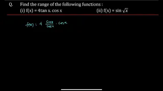 How to find the range of the function