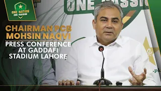 Live - PCB Chairman Mohsin Naqvi's Press Conference at Gaddafi Stadium Lahore | PCB | MA2A
