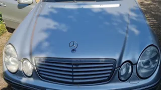 How to jump start a Mercedes E class W211 if you cant open the boot / trunk
