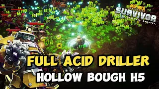 A Miraculous Dive With Full ACID Build On Hollow Bough Hazard 5 ! Deep Rock Galactic Survivor !