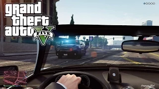 GTA V - First Person Gameplay (Police Chase)