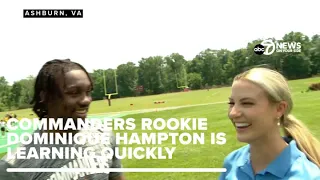 Commanders rookie Dominique Hampton is a quick learner