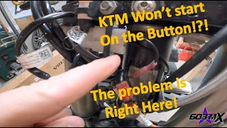 KTM 250 SXF Won't start,  Starter Button Not Working - Wiring Issue with Late Model SX-F Dirt Bike