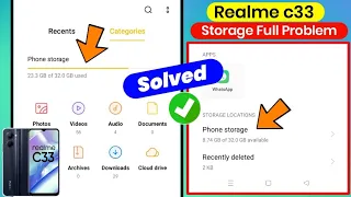 realme c33 storage problem | realme c33 system storage full problem | internal storage