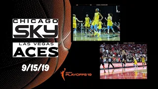 Full Game Playoff Round 2 : Chicago Sky vs Las Vegas Aces - Sep 15, 2019 | WNBAMochilovebasket