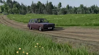 Впервые за рулём,  пережал газ. BeamNG Drive