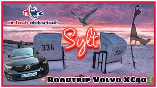 🧳 Reisen mit dem Elektroauto🔋Roadtrip nach Sylt🏝mit dem Volvo EX40 Single Core (FWD) 170kw⚡️