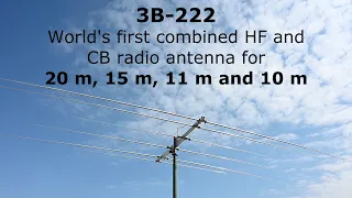 Tri-band 6 element HF Upper Bands and CB Radio Yagi Antenna 3B-222