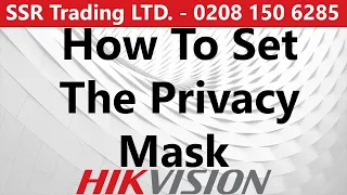 How to set the privacy mask on Hikvision CCTV DVR NVR to Block Stop Recording in Certain Areas 2021