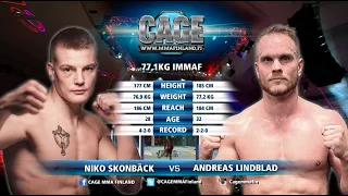 CAGE 52 Skonbäck vs Lindblad - Full Fight MMA