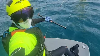 Long distance record - kitefoiling (223km - 5:24min - avg. speed 41.3kmh) 🤪