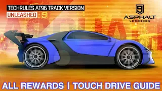 Asphalt 9 At96 Techrules Unleashed All stages all rewards Required cars Touch Drive Guide