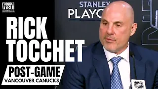 Rick Tocchet Recaps Vancouver Canucks Comeback GM1 Win vs. Nashville, "Incredible" Vancouver Fans