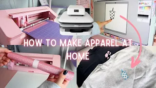 Small Business Studio Vlog | how to make apparel at home, how to press t-shirts and sweatshirts👚