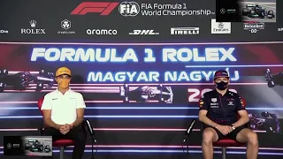 Max verstappen Defends Lewis after journalist asks lewis is a dirty driver  #shorts