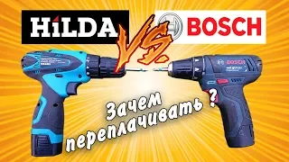 Тест шуруповёртов. Hilda 16,8 против Bosch GSR 10,8 (Кто кого ?)