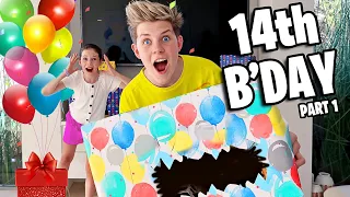 DON'T SMASH THE WRONG BIRTHDAY BOX!! Prezley's 14th Birthday PART 1