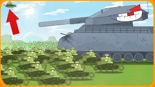 1 Giant Ratte VS 1000 small MS-1 • Cartoons about tanks