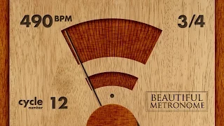 490 BPM 3/4 Wood Metronome HD