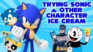 Trying Sonic Ice Cream For the Very First Time! (Character Ice Cream Bar Taste Test)