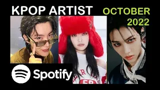 [TOP ARTIST 20] MOST STREAMED KPOP ARTIST on OCTOBER Spotify  2022