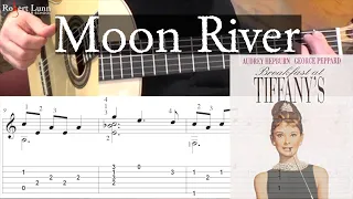 MOON RIVER - Henry Mancini - Full Tutorial with TAB - Classical Guitar