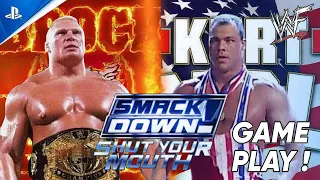 WWE SmackDown! Shut Your Mouth -- Gameplay (PS2) | Brock Lesnar vs. Kurt Angle — FULL MATCH #wwe#thq