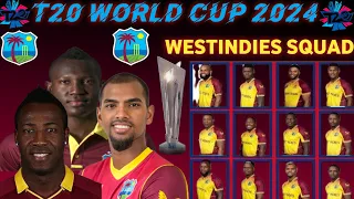 T20 WORLD CUP 2024 WESTINDIES SQUAD😍 T20  वर्ल्ड कप के लिए वेस्टइंडीज की 15 सदस्सीय टीम 😍