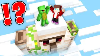 Mikey and JJ are Locked UP on The Highest Golem in Minecraft!