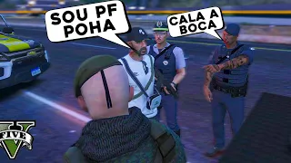 POLICIAL FEDERAL DANDO CARTEIRADA NA PM - GTA RP