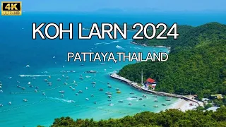 เกาะล้าน  4K // Walking Koh Larn Island in Pattaya | Best Travel in Thailand 2024