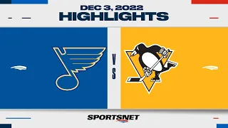 NHL Highlights | Blues vs. Penguins - December 3, 2022