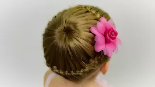 How To:  Lace Braided Bun | Crown Braid (Easy Hairstyle for Girls #36)