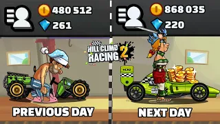 FASTEST PROGRESS? 😍 200K 🌟 With 900 GP 😎 | Hill climb racing 2