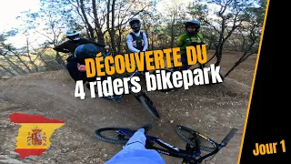 ESPAGNE jour 1, découverte du 4 riders bikepark après 7h de route ! épisode 1