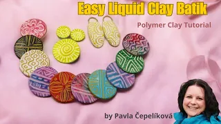 Easy Liquid Clay Batik #polymerclay #polymerclaytutorial