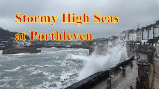 Storm and high wind at Porthleven, Cornwall!