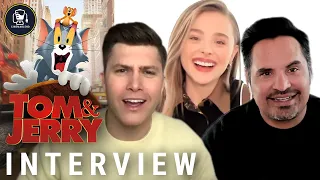 'Tom & Jerry' Interviews With Colin Jost, Chloë Grace Moretz & Michael Peña