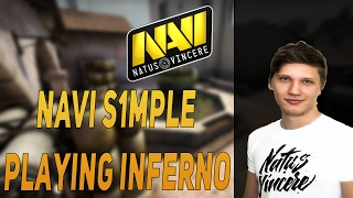 NaVi S1mple playing CS:GO Faceit on inferno (twitch stream)