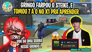 STEIKE FF É FARPADO POR GRINGO DESUMILDE E AMASSA ELE NO X1 - TOMOU 7 A 0 PRA APRENDER A RESPEITAR!