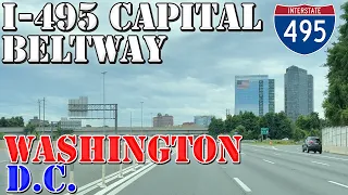I-495 Outer - Capital Beltway - FULL Loop - ALL Exits - Washington DC - 4K Highway Drive